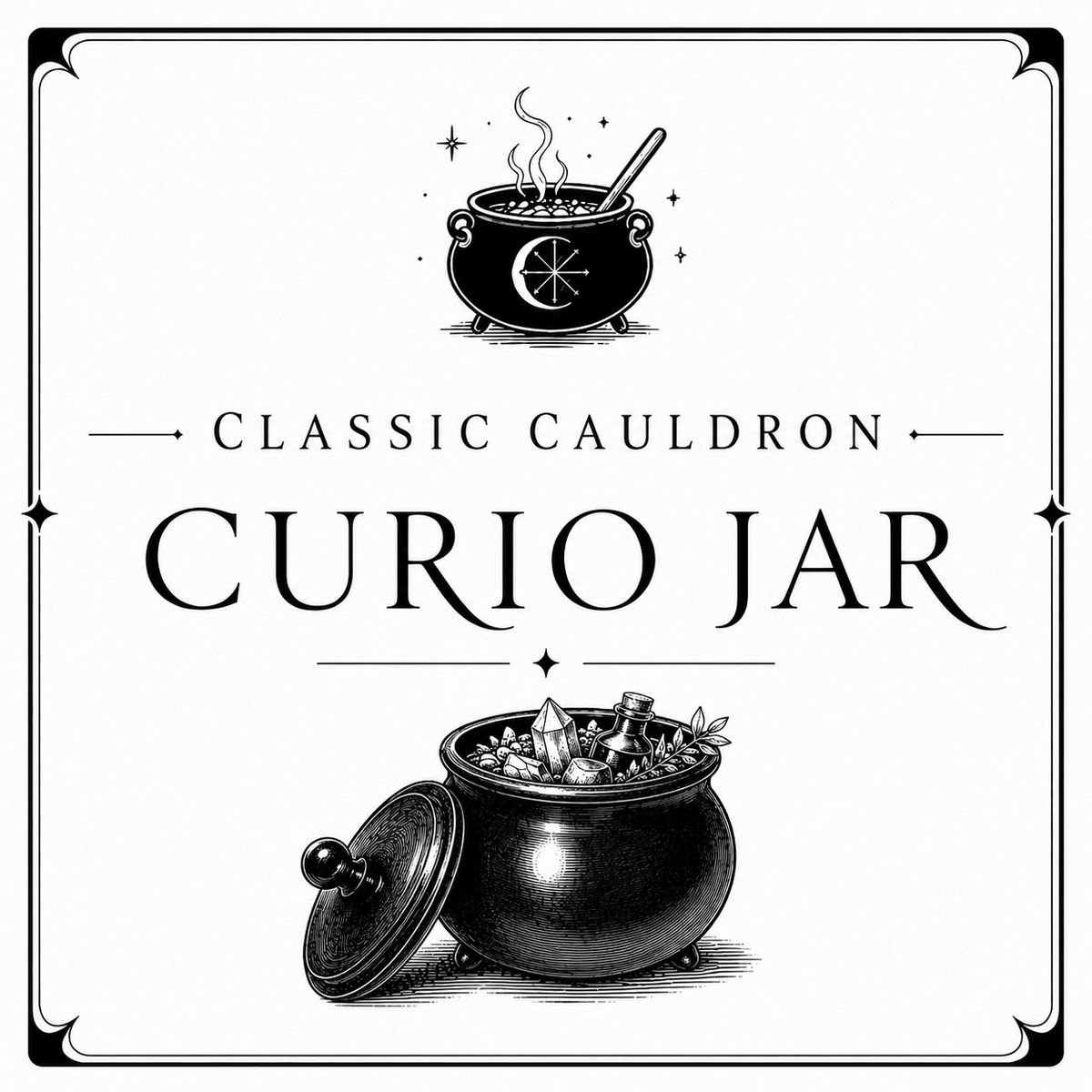 Classic Caudlron Curio Jar