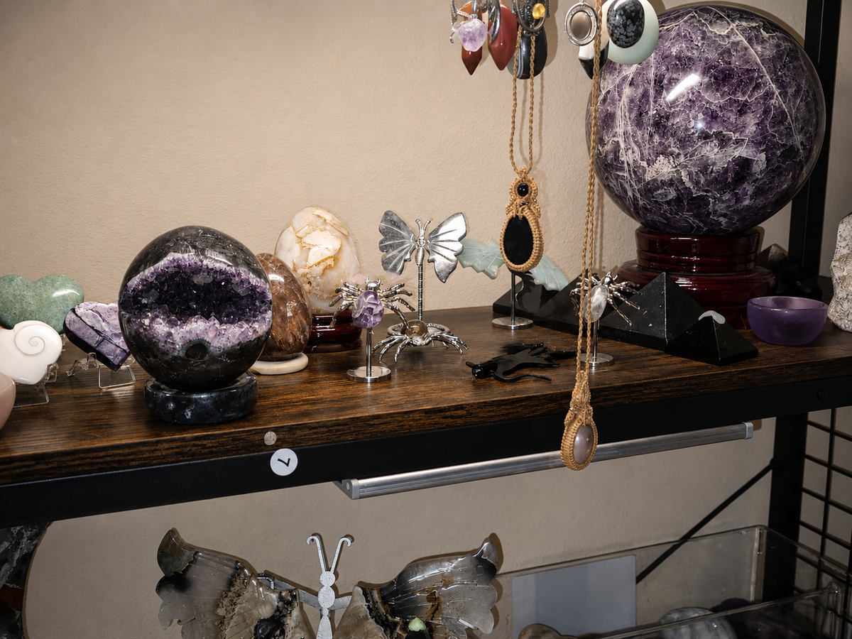 "The Eye" Moss Agate Druzy Sphere